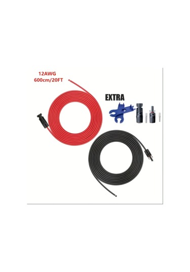 Xuweiwei 12-mc4-d-20ft 12awg 1015 Tek Hat Kesme Yarım Şerit Aksesuarlı 12mm Kalınlık 36v Altı Araç Elektroniği Ve Güç Dağıtım Seti