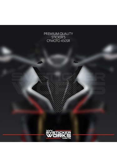Cfmoto 450sr Sticker Ön Kafa Kaplama Modeli Hazır Kit Karbon Sticker Desen Kaplama