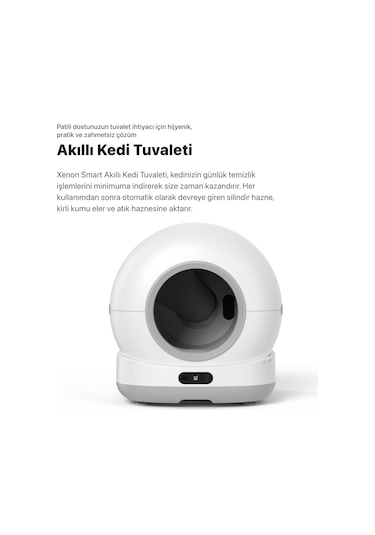 Akıllı Kedi Tuvaleti, Mama Kabı Ve Çelik Su Pınarı 4'lü Pet Ürünleri Seti 005
