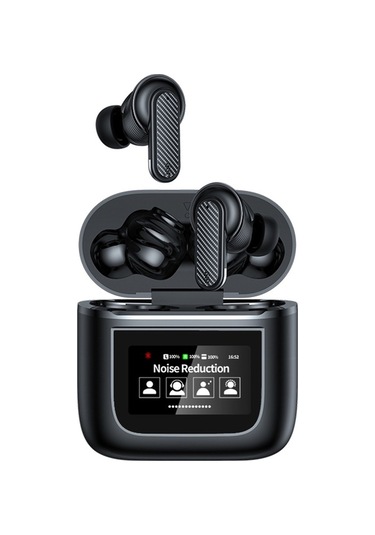 Bt 5.3 Kulak İçi Kulaklıklar, 38ms Düşük Gecikme, Enc Konuşma, 32 Saat Pil Süresi, Renkli Dokunmatik Ekran, Siyah