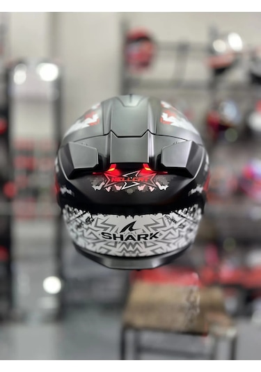 Shark Skwal I3 Hellcat Mat Siyah Beyaz Gri
