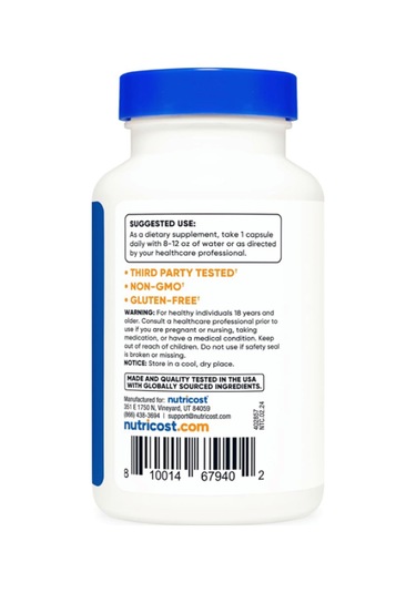 Nutricost Lactobacillus Acidophilus 10 Billion Cfu, 120 Veget... Aromasız