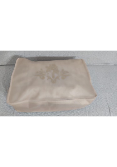 4 Lu Desenli Baza Altı Çekyat Hurç 60 40 22 Cm Bej