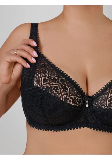 Diorella Fashion Dantel Sütyen Büyük Beden 402356620 Siyah