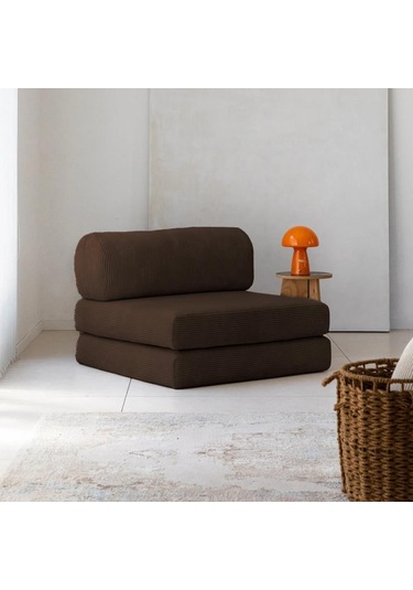Modüler Legom Tekli Koltuk Kahverengi