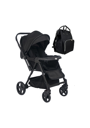 Joell Trendy Çift Yönlü Bebek Arabası & Çanta - 2'li Set