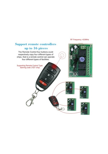 Pazly Dc12v 4k 433mhz Uzun Menzilli Rf Anahtar Seti, 2v+1a Akıllı Ev Otomasyonu İçin 1527 Yonga Diğer Diğer