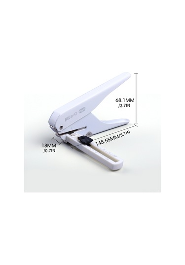 Aubyhe 6mm Delik Çapı, 15-80mm Ayarlanabilir Mesafe Ve 20 Sayfa Delikleme Kapasitesi İle Manuel Tek Delikli Perforatör Beyaz Beyaz