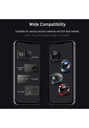 Dofolink Motorcycle Kask Açık Yüz Tutucu, Gopro Hero 10/9/8/7/6/5/4/3 Sjcam Djı Osmo Action Xıaoyı İçin Evrensel Tekerlekli Tutanak Vidalı
