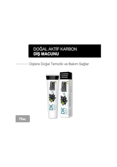 Dermokil DK Dent Aktif Karbon & Kil Beyazlatıcı Diş Macunu 75 ML