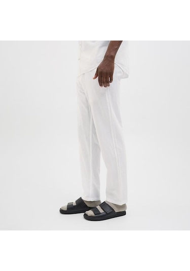 Jack&jones Jack Jones Pantolon Kane Summer Linen Blend Jogger Beyaz