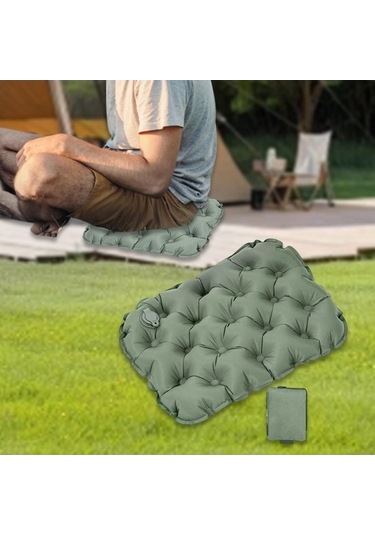 Bosphorusboutique02 Ofis Sandalye Koltuk Minderi, Katlanabilir, Uçak Ve Ofis Kullanımına Uygun, Koyu Yeşil Koyu Yeşil