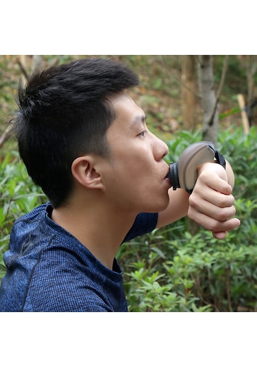 Açık Koşu Bilek Su Isıtıcısı Fitness Bisiklet Spor Su Bardağı 200ml Maraton Nemlendirici Taşınabilir Su Isıtıcısı Yarı Şeffaf Bal Turuncu