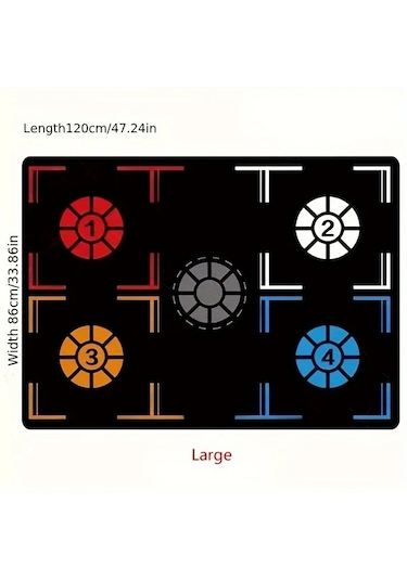 Elmpaly Medium Basketbol Ayak Hareketleri Antrenman Matı, Kaymaz Ve Sessiz İç Mekan Top Sürme Alıştırması