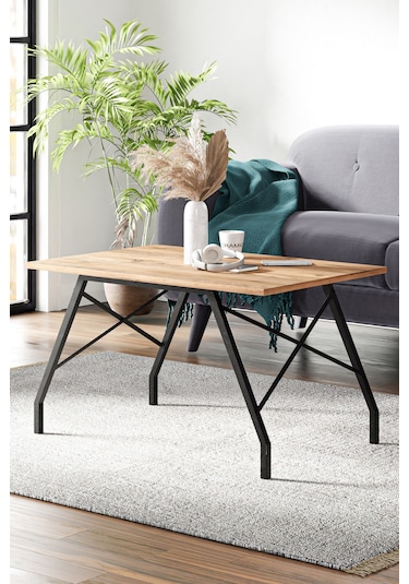 Os2 Orta Sehpa , Metal Sehpa - Çam