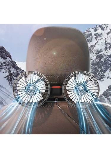 5v 2a Araba Arka Koltuk Geri Usb Arayüzü Güçlü Çift Başlı Fan F4207 , Boyut:f4207