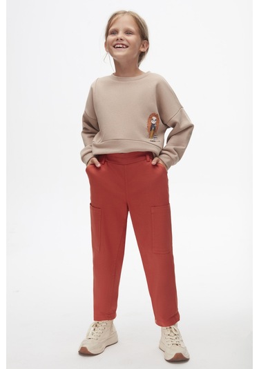 Nk Kids 37513 Kız Çocuk Vizon Kolej Sweat vizon