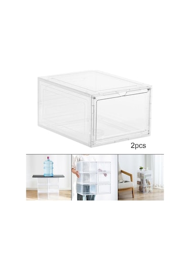 Suntek Şeffaf Ayakkabı Kutusu İstiflenebilir Manyetik Kapatma