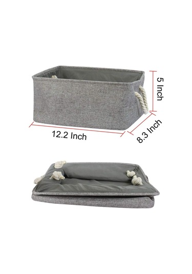 Giyim Depolama İçin Çift Kulplu Katlanabilir Kumaş Depolama Sepeti, Küçük Diğer