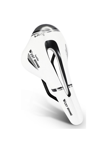 Jeemson West Bıkıng Ergonomik Yolluk Bisiklet Seli - Yumuşak, Havalandırmalı, Baskı Dağıtıcı Beyaz Jant Bisiklet Yedegi Beyaz