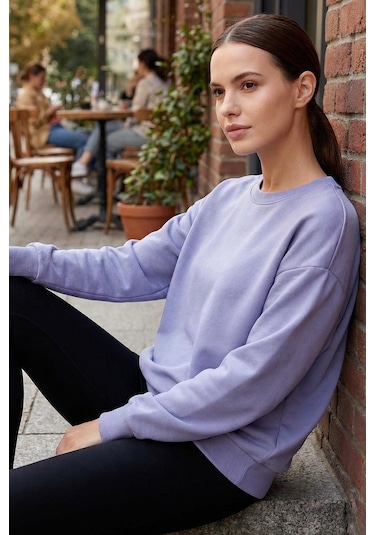 Basic Oversıze O Yaka 3lü Paket Ekru-taş- Açık Eflatun Kadın Sweatshirt - 97053 Açık Eflatun-ekru-taş Basic Oversıze O Yaka 3lü Paket Ekru-taş- Açık Eflatun Kadın Sweatshirt - 97053 Açık Eflatun-ekru-taş