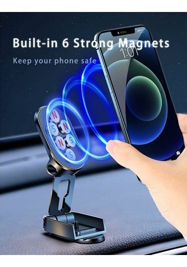 Yingfu Katlanabilir Manyetik Telefon Tutucu - Evrensel 360 Taban - İphone/samsung Uyumlu - Tüm Diğer Modeller İçin Diğer
