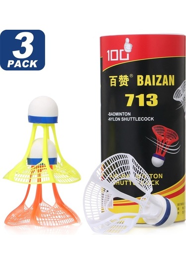 Flybuy Ve Topu Rüzgara Nylon Mekan Kullanımı İç Dış Dayanıklı Dayanıklı Badminton Adet 3 - Yj