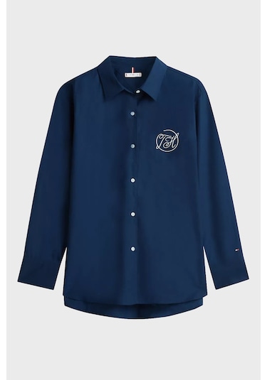 Tommy Hilfiger Bayan Gömlek Ww0ww48190 C1g Lacivert Lacivert