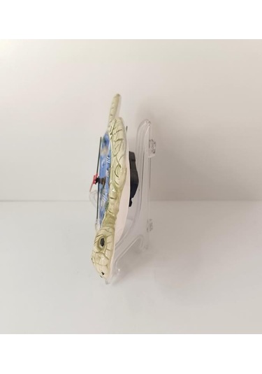 Saat Tabak Duvar Süsü Masa Saati Analoğ Kaplumbağa Seramik Dekor