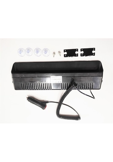 Cam Vantuzlu Kırmızı Mavi Flaşlı Çakar Lamba Çakmaklıklı 12 Volt