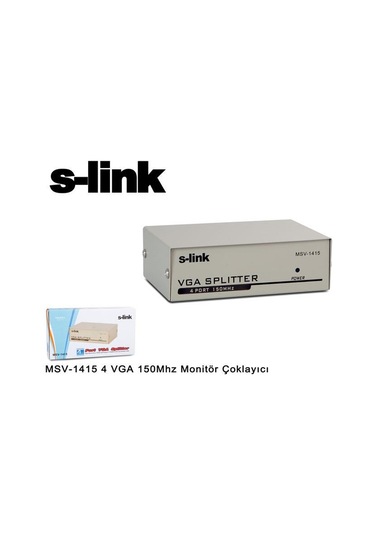 S Link Msv 1415 4 Vga 150Mhz Monitör Çoklayıcı