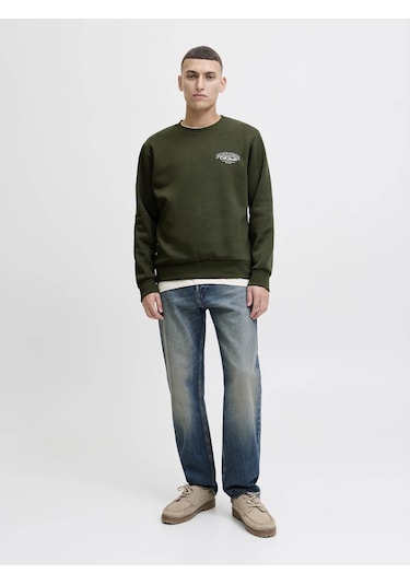 Jack & Jones Jjmakoto Haki Erkek Sweatshirt 12278601 Haki