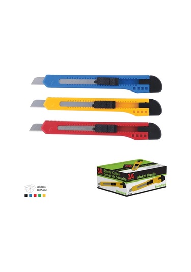 3A Maket Bıçağı Dar 277 No 1 Çok Renkli 1 adet