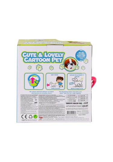 Pr66022-25 Yürüyen Tasmalı Peluş Köpek Çok Renkli