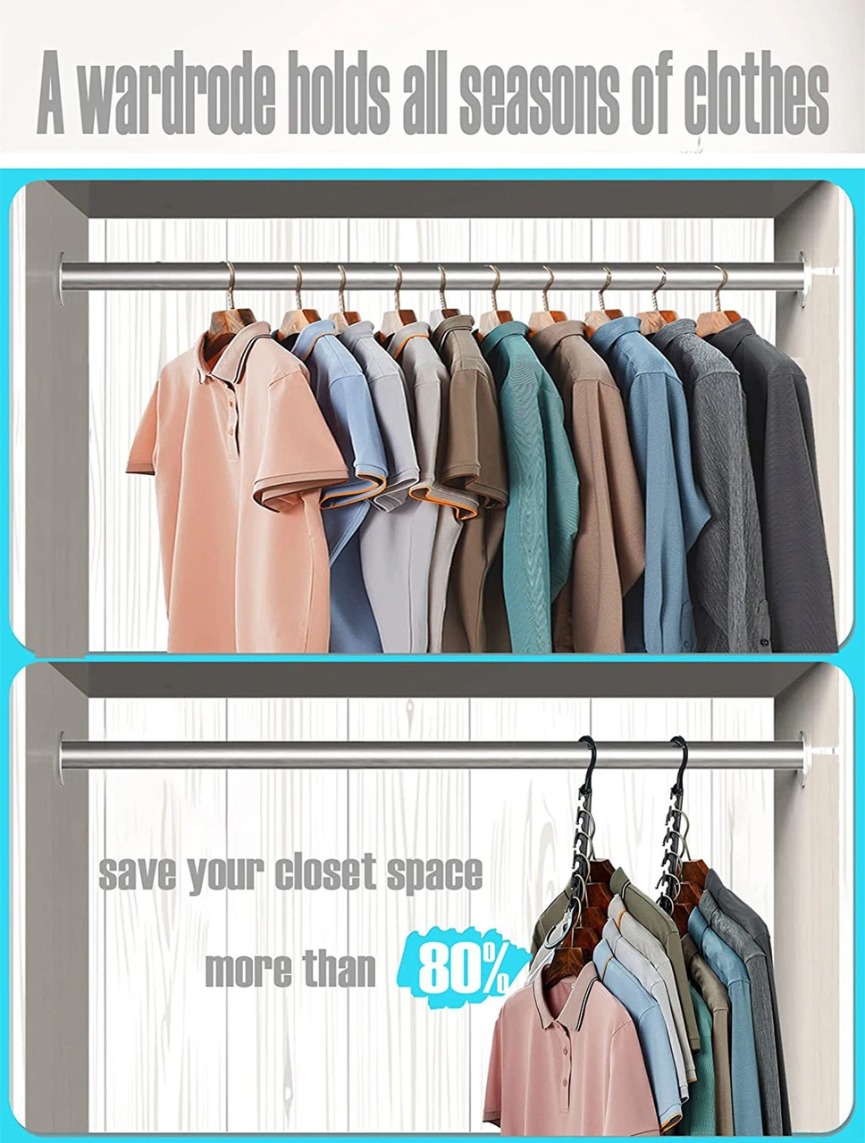 Dofolink Siyah Abs Çok Amaçlı Katlanabilir Seyahat Çadırı, 5 Delikli Uzunluk Tasarımı, 360 Döner, Güçlü Askı, 5 Adet Paket Siyah