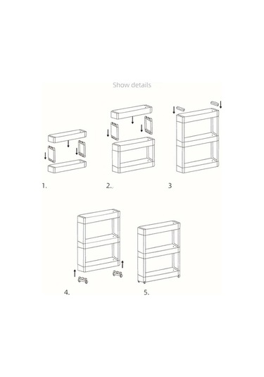Honeybeeshop Beyaz 3 Katmanli 70.99x54.0x11.99 Cm Ultra İnce Buzdolabi Kenar Rafi Bagimsiz Araba Banyo Oturma Odasi Depolama İcin Uygun Beyaz