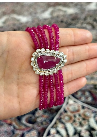 Yakut Elmas Bileklik 056