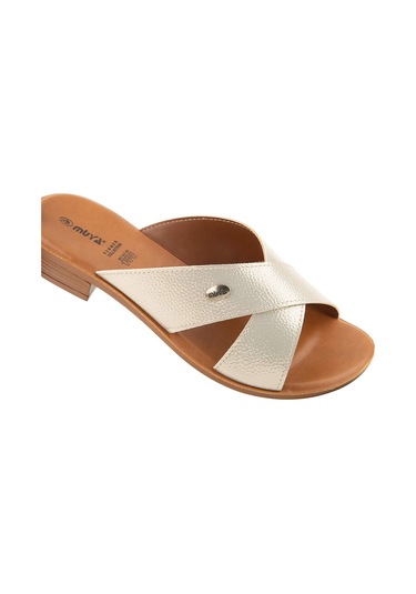 Muya Costa 35004 Kadın Abiye Terlik Altın Altın