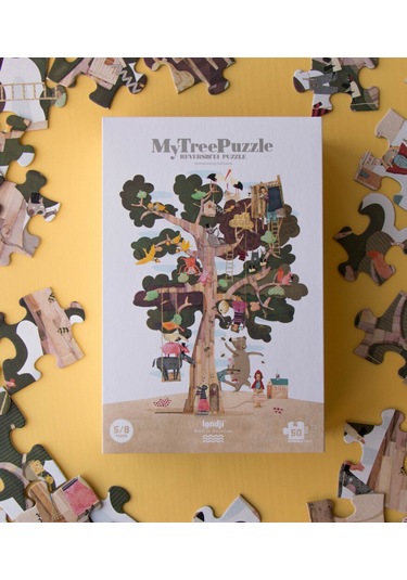 Londji My Tree Çift Taraflı Puzzle Canlı Renkler