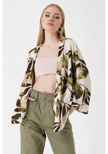 Bigdart 5862 Örme Kimono - Haki 001