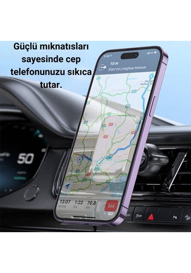 Polham Safecar Manyetik Mıknatıslı Araç İçi Telefon Tutucu,süper Mıknatıslı,titremez,düşmez Telefon Tutucu