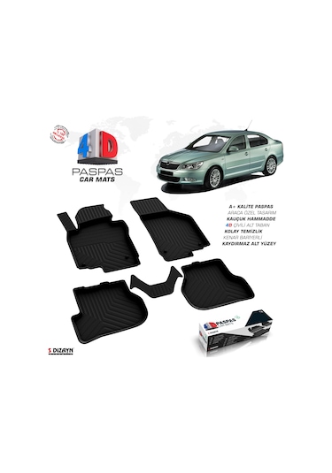 S-dizayn Skoda Octavia A5 4d Havuzlu Paspas 2008-2013 A+kalite
