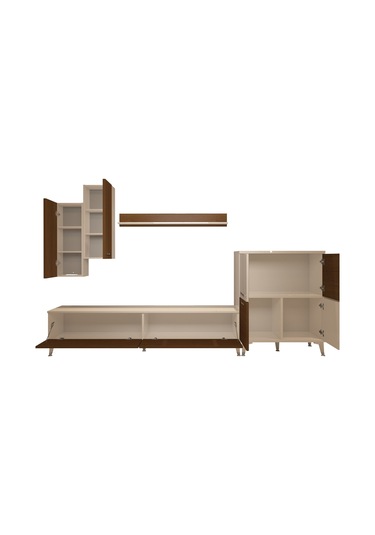 Decoraktiv Eko 6 Slm Std Silver Tv Ünitesi Tv Sehpası Beyaz - Ceviz