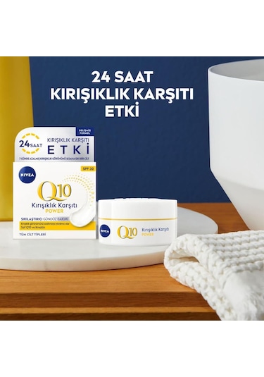 Nivea Q10 Power SPF 30 Kırışıklık Karşıtı Sıkılaştırıcı Gündüz Kremi 50 ML + Kırışıklık Karşıtı Serum 15 ML