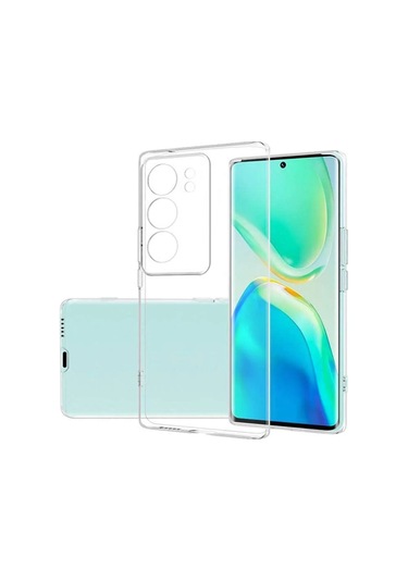 Vivo V29 Kılıf Kamera Korumalı Silikon Şeffaf Kapak Şeffaf