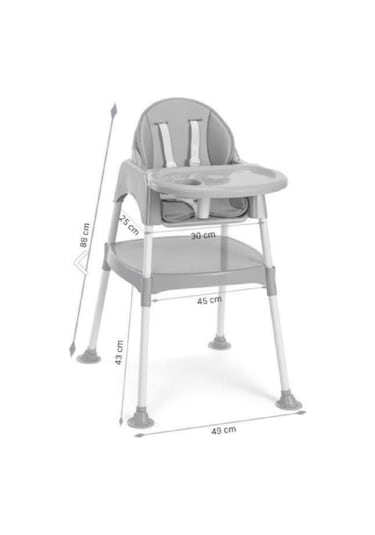 BabyDoor Çalışma Masalı Pedli Mama Sandalyesi Somon