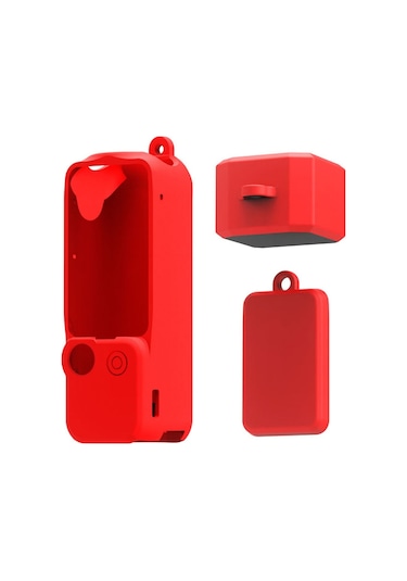 Cbtx Djı Osmo Pocket 3 Cep Kamera Silikon Kılıf Damla Koruma Kılıf Kapağı - Kırmızı