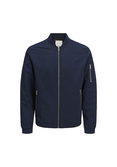Jack & Jones Fermuarlı Bomber Ceket 12165203 Navy Blazer Lacivert