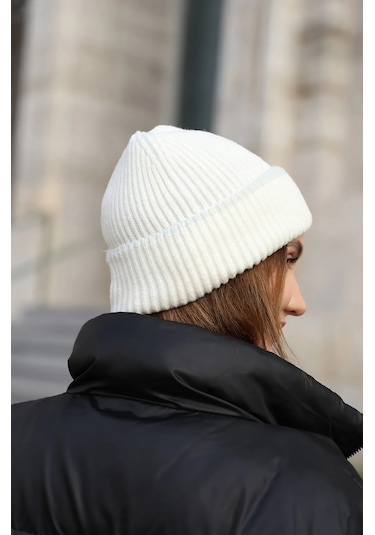 Sim Detaylı Kadın Bere Rkş-1139 Ekru Ekru