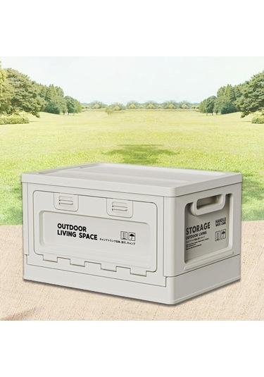 Suntek Katlanabilir Depolama Kutusu 27l Konteyner Kamp Beyaz